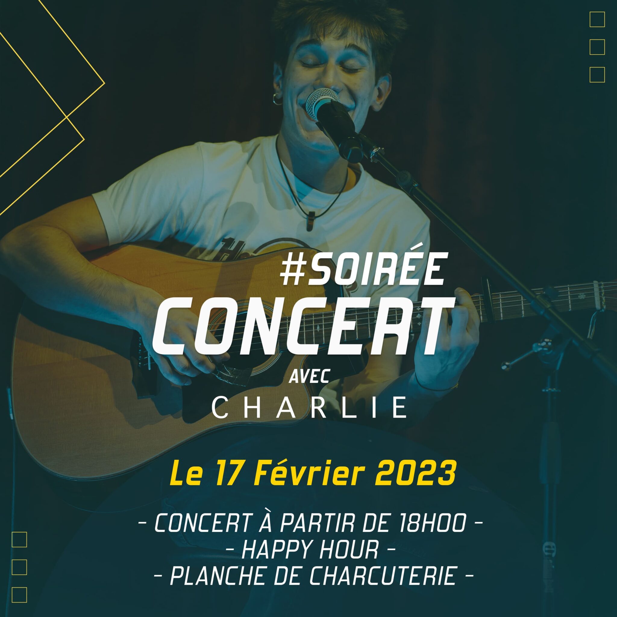 Soirée Concert avec Charlie à Vertical'Art Orléans samedi 18 février 2023