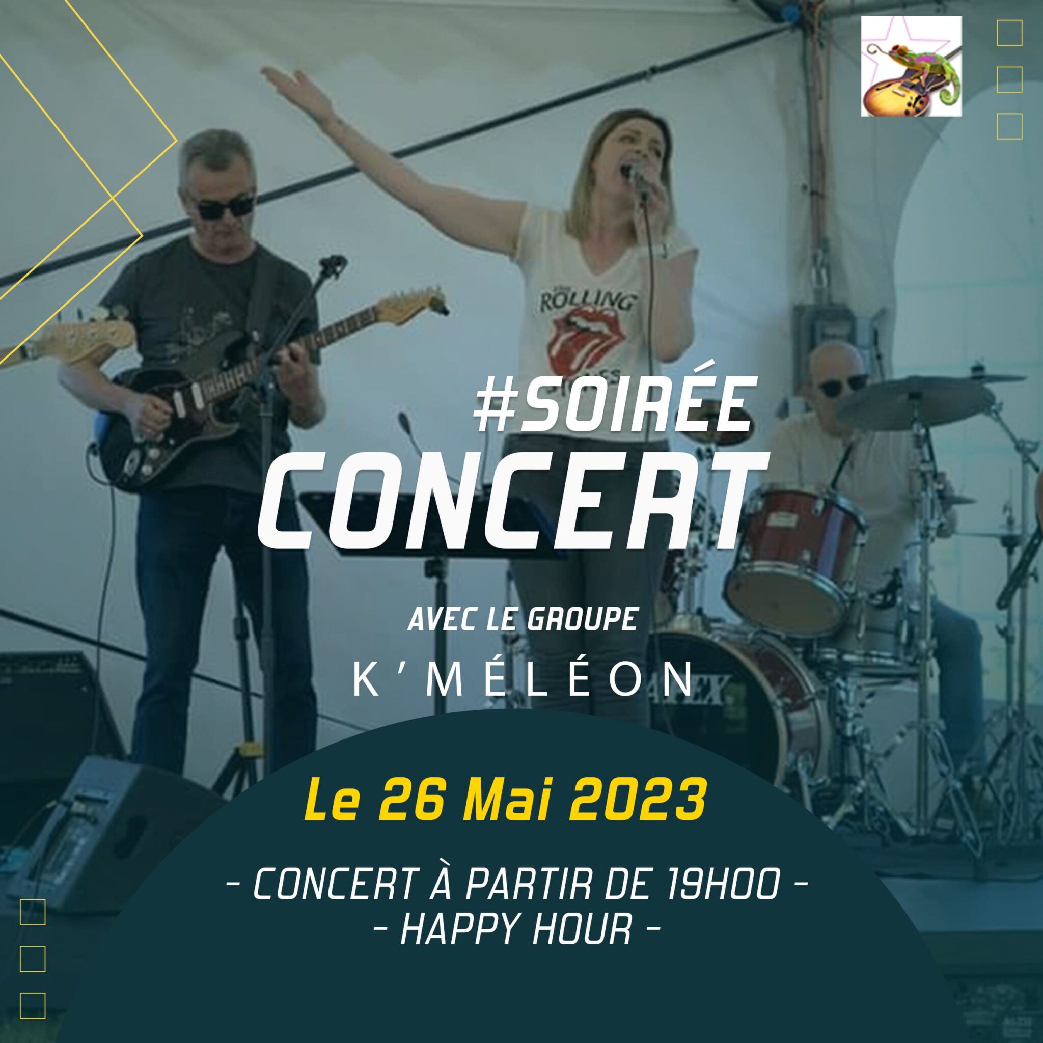 Soirée concert avec les K'Meleon vendredi 26 mai à Vertical'Ar Orléans