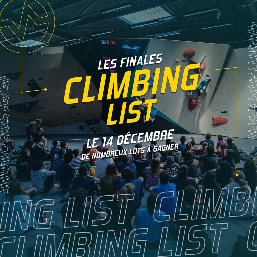 Finales de la Climbing List à Vertical'Art Orléans jeudi 14 décembre