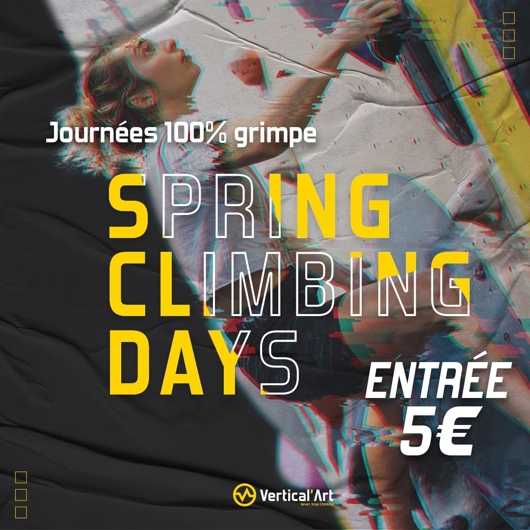 Spring Climbing Days à Vertical’Art Orleans, escalade à 5€ pour tous en avril