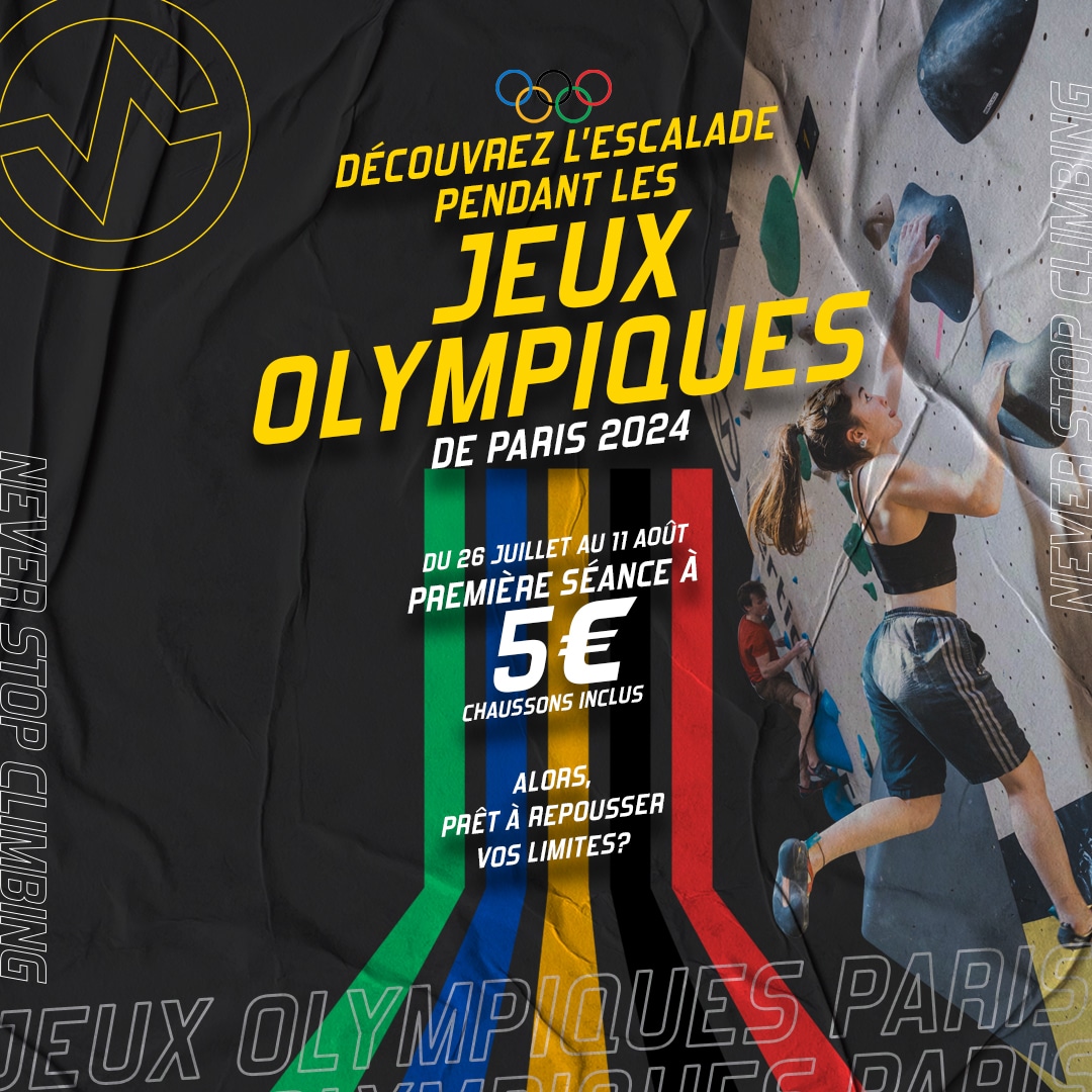 Jeux Olympiques - Offre spéciale 1ère visite : Découvrez l'escalade pour 5€ à Vertical'Art Orléans