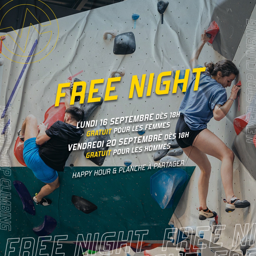 Free Night à Vertical'Art Orléans : escalade gratuite les lundi 16 & vendredi 20 septembre