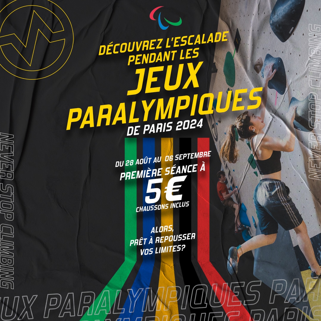 Jeux Paralympiques - Offre spéciale 1ère visite : Découvrez l'escalade pour 5€ à Vertical'Art Orléans